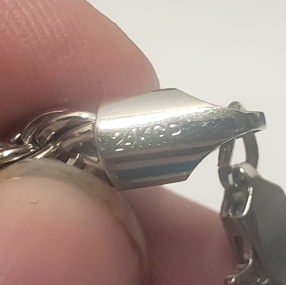 24K White Gold Plate Rope Chain Bracelet Chunky Rope Chain Bracelet - Picture 8 of 9